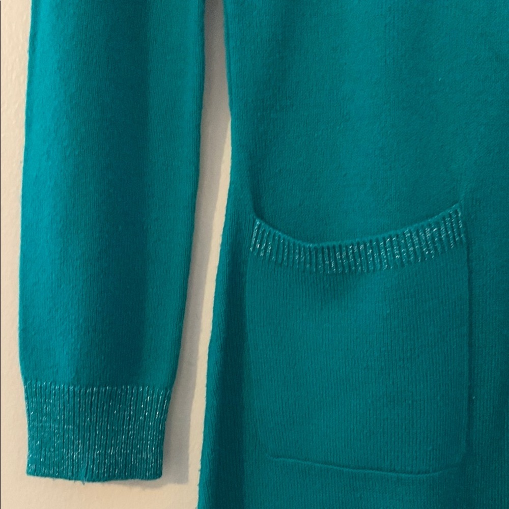 Guess - Studded Teal Knit Womens Dress Blouse Size Small Long Sleeve - Picture 6 of 8